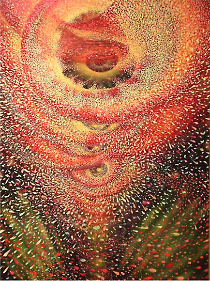 Explosion, 2001-2004 oil on canvas, 130x89 cm