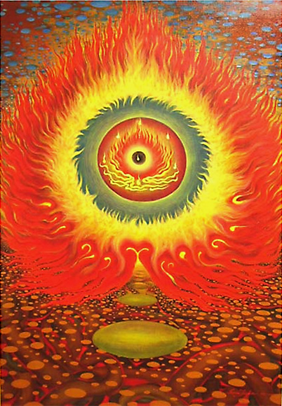 Life's Flame, 2001-2003 oil on canvas, 130x89 cm